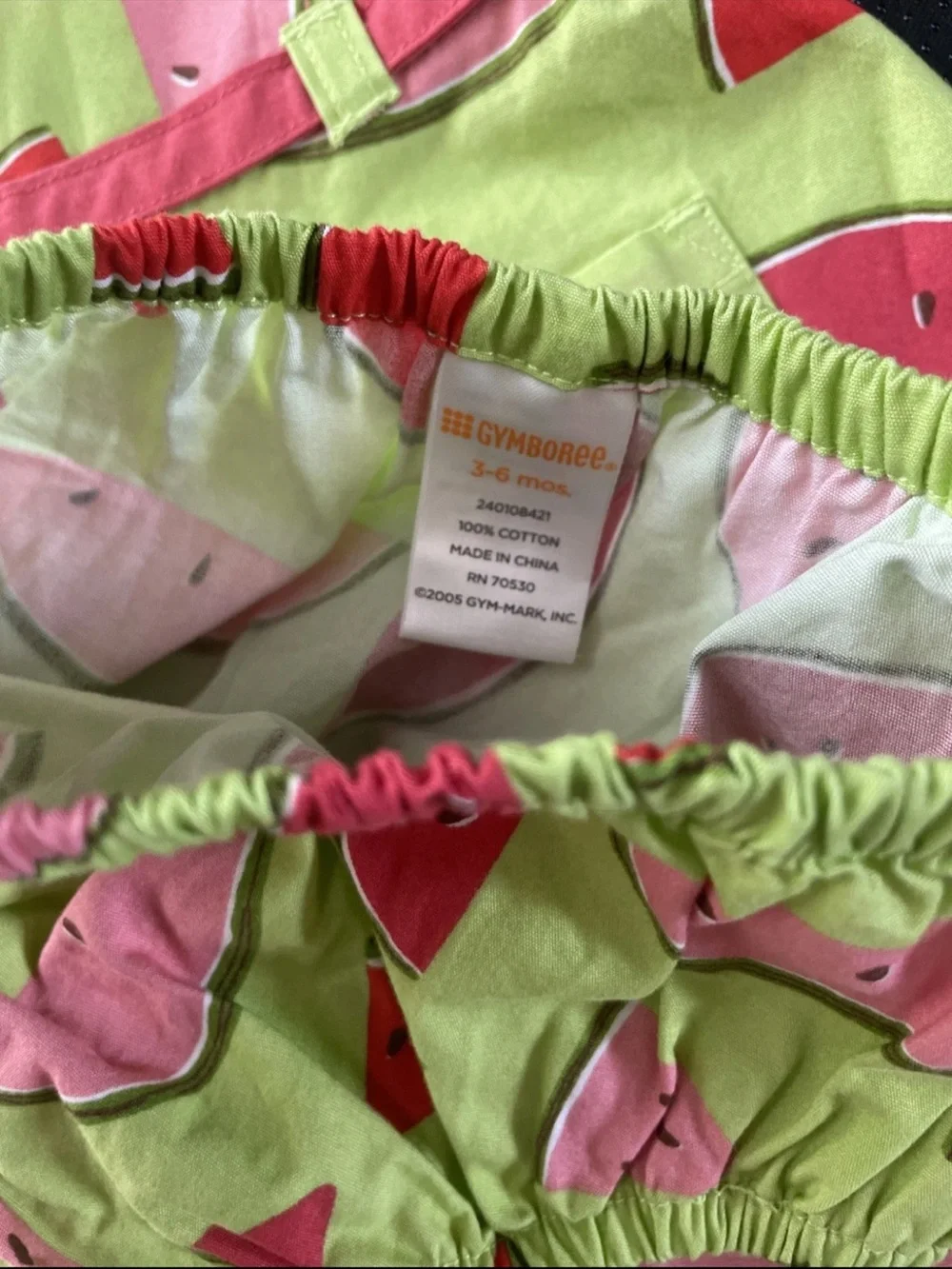 Gymboree Pink & Lime Watermelon Print Romper